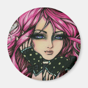 "Genevieve" Steampunk Fee-Magnet Magnet