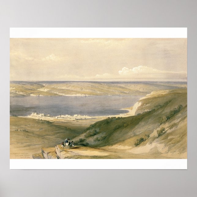 Genezareth, See von Galiläa oder Genezareth, Blick Poster (Vorne)