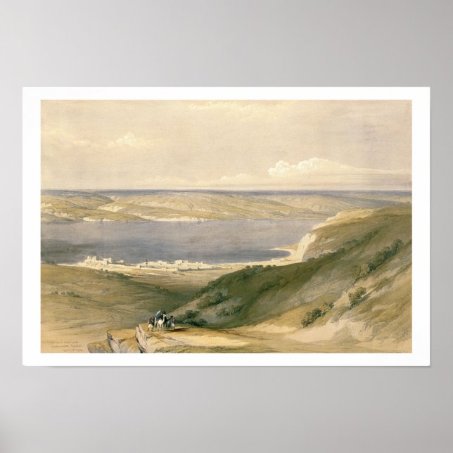 Genezareth, See von Galiläa oder Genezareth, Blick Poster (Vorne)