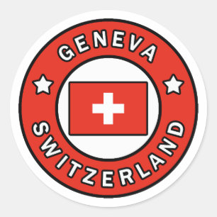 Genf die Schweiz Runder Aufkleber