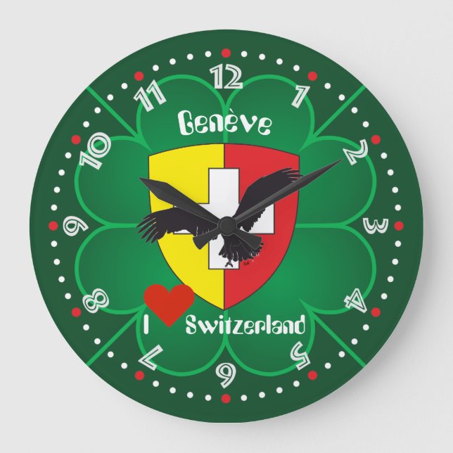 Genf / Genève Schweiz Suisse Svizzera Große Wanduhr (Vorderseite)