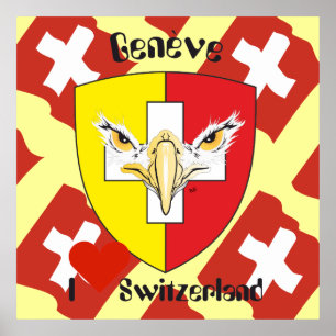 Genf / Genève Schweiz Suisse Svizzera Poster
