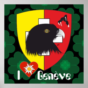 Genf / Genève Schweiz Suisse Svizzera Poster
