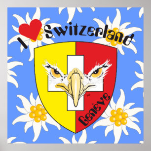 Genf / Genève Schweiz Suisse Svizzera Poster