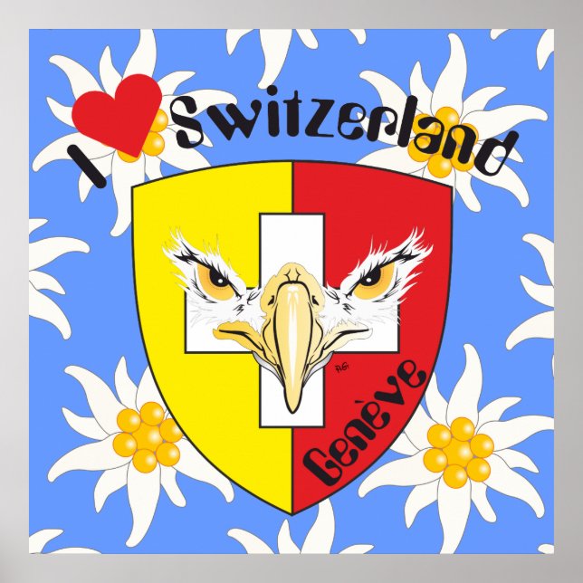 Genf / Genève Schweiz Suisse Svizzera Poster (Vorne)