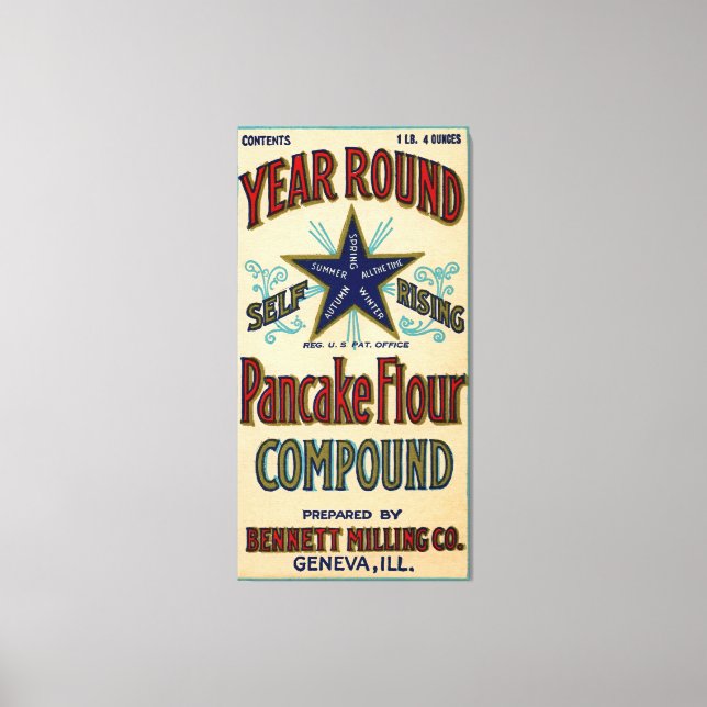 Genf Illinois Bennett Milling Company Fox River Leinwanddruck (Vorderseite)