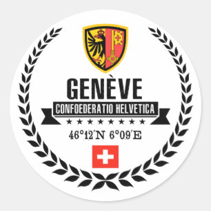 Genf Runder Aufkleber