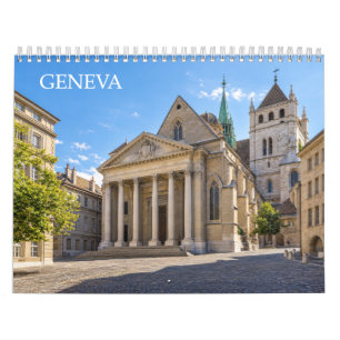 Genf Schweiz Malerische Stadtansichten Kalender