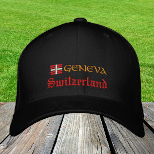 Genf & Schweiz Mode / Patrioten der Schweizer Flag Bestickte Baseballkappe