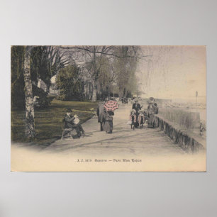 Genf Schweiz, Parc Mon Repos, 1910er Jahre Vintage Poster