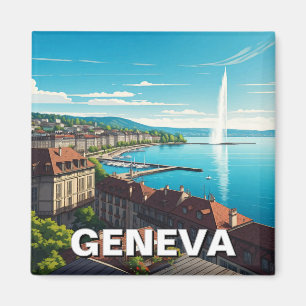 Genf Schweiz Reisen Magnet