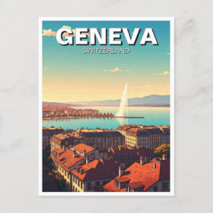 Genf Schweiz Reisen Postkarte