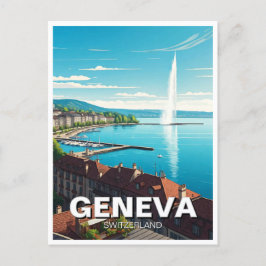 Genf Schweiz Reisen Postkarte