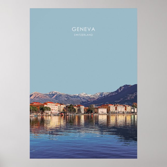 Genf, Schweiz Reisesaal Poster (Vorne)