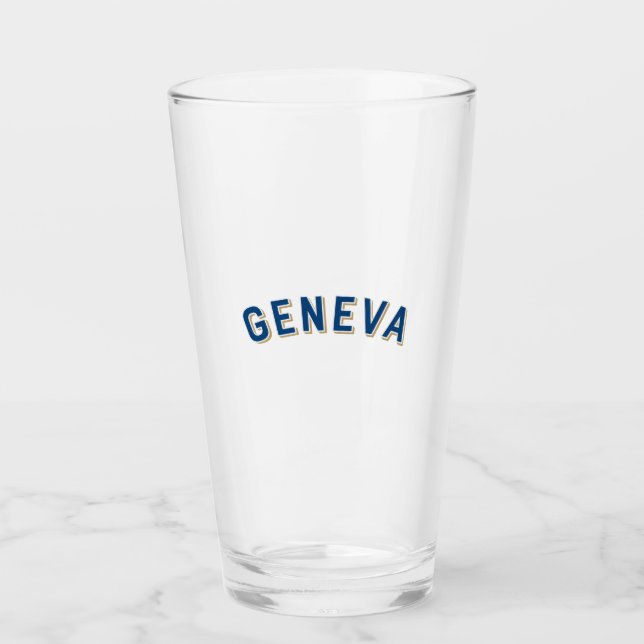 Genf, Schweiz Vintag Arch Glas (Vorderseite)