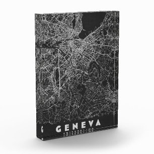Genf Schweiz Vintage Karte Fotoblock