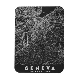 Genf Schweiz Vintage-Karte Magnet