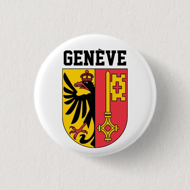 Genf, Schweiz - Wappen Button (Vorderseite)