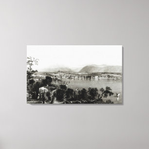 Genf von Coligny, graviert von Robert Wallis Leinwanddruck