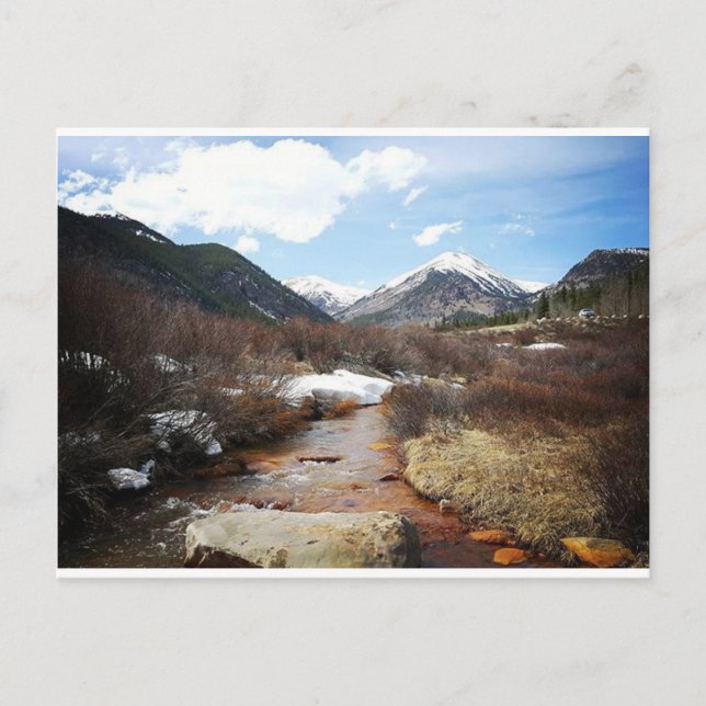 Genfer Bach im Herbst Postkarte (Vorderseite)