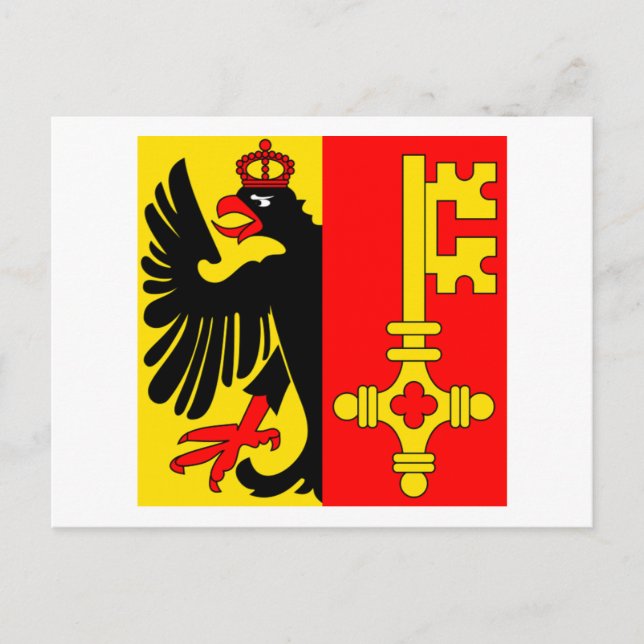 Genfer Flagge Postkarte (Vorderseite)