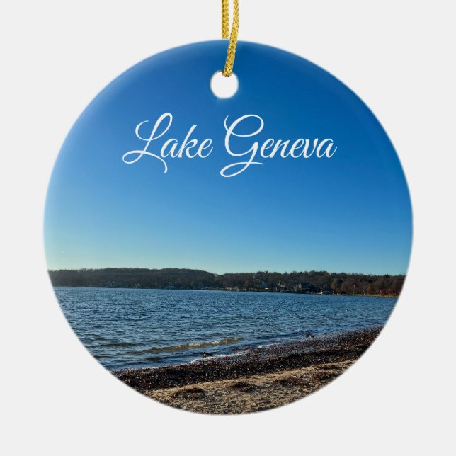 Genfer Keramik Wisconsin Ornament (Vorne)