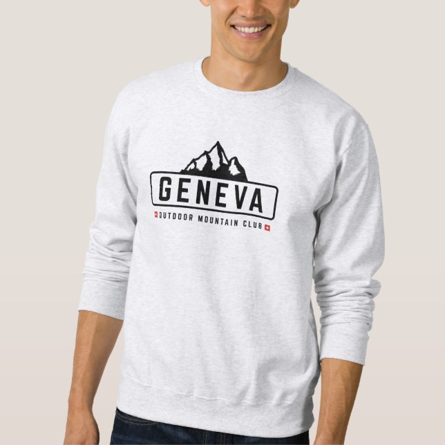 Genfer Schweiz Außenbereich Sweatshirt (Vorderseite)