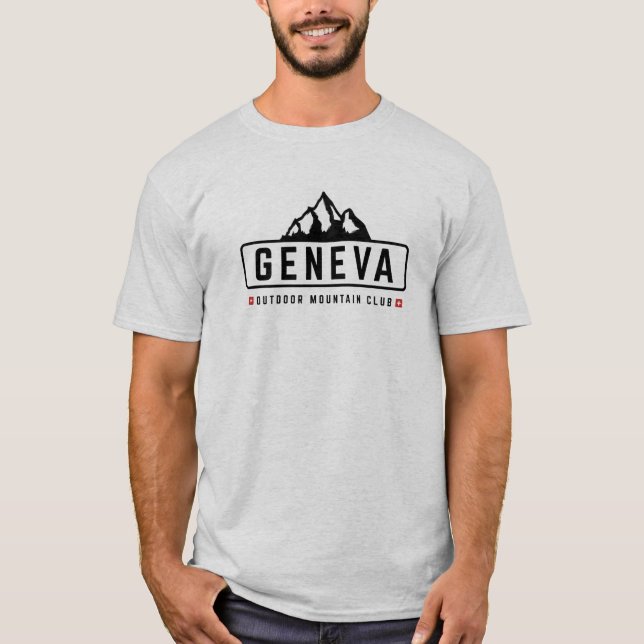 Genfer Schweiz Außenbereich T-Shirt (Vorderseite)