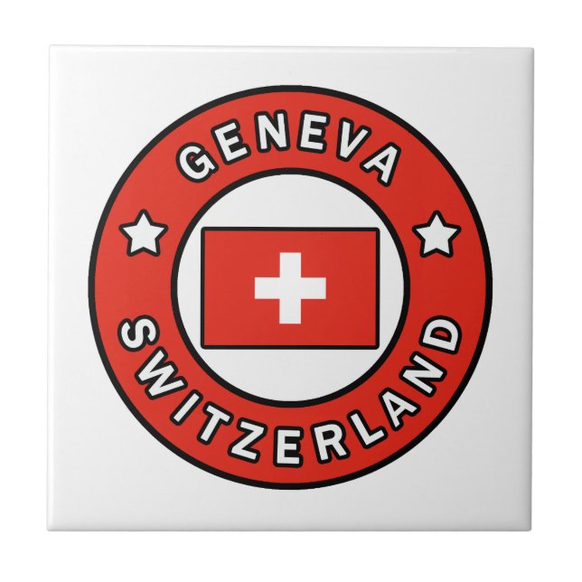 Genfer Schweiz Fliese (Vorderseite)