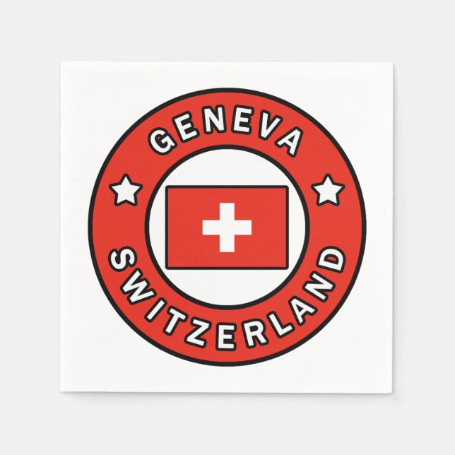 Genfer Schweiz Serviette (Vorderseite)