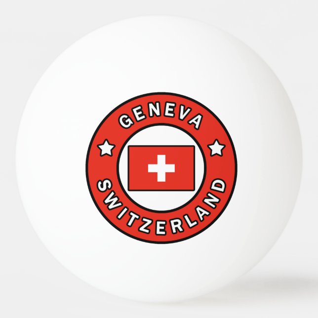 Genfer Schweiz Tischtennisball (Vorderseite)