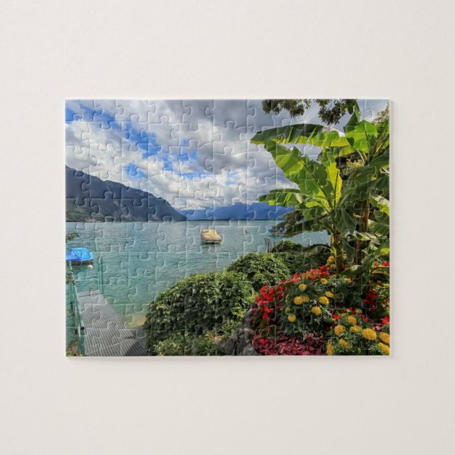 Genfer See in Montreux, Schweiz Puzzle (Horizontal)