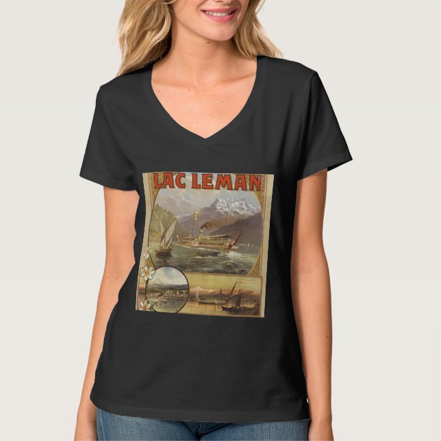 Genfer See Travel T-Shirt (Vorderseite)