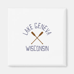 Genfer See Wisconsin Outdoor Vintage 1 Magnet