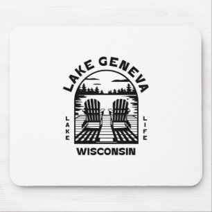 Genfer See Wisconsin Outdoor Vintage 3 Mousepad