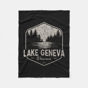 Genfer See Wisconsin Outdoor Vintage Fleecedecke