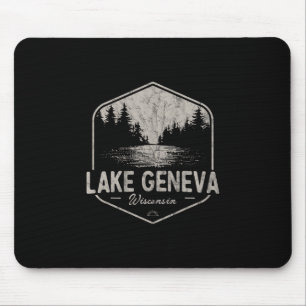Genfer See Wisconsin Outdoor Vintage Mousepad