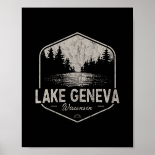 Genfer See Wisconsin Outdoor Vintage Poster