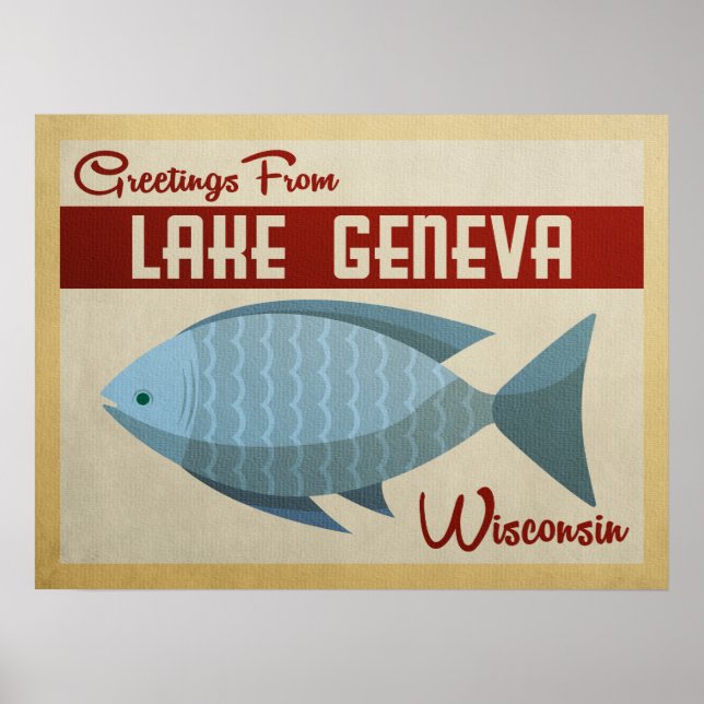 Genfer See Wisconsin Poster (Vorne)
