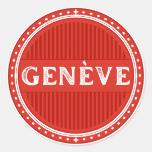 Genfer Stadt-Pride-Emblem – Schweizer Identität Runder Aufkleber