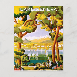 Genfersee Postkarte