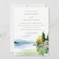 Genfersee Schweiz Aquarell Landschaft Hochzeit