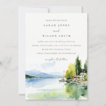 Genfersee Schweiz Aquarell Landschaft Hochzeit