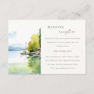 Genfersee Schweiz Landschaft Hochzeitsempfang Begleitkarte