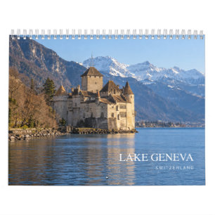 Genfersee Schweiz Malerische Seeblick-Ansichten Kalender