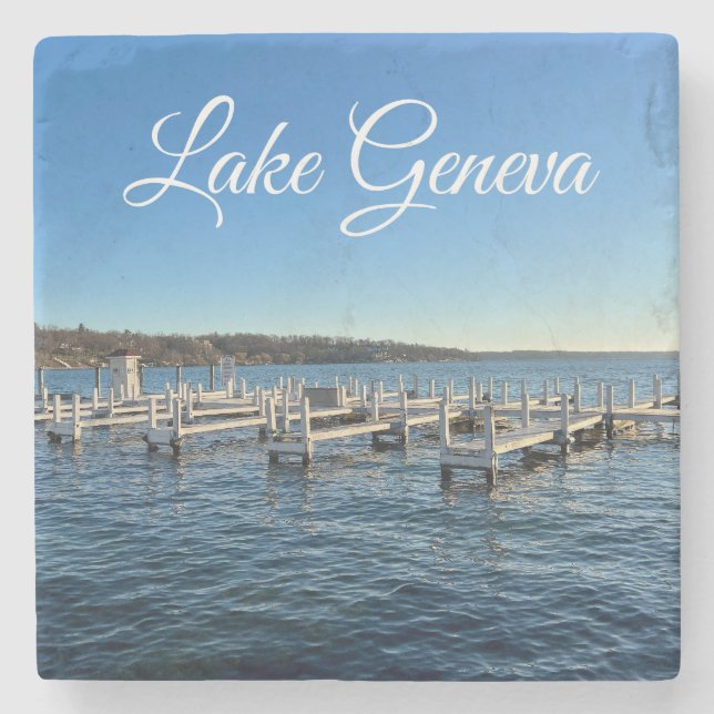 Genfersee Wisconsin Stone Untersetzer (Vorderseite)