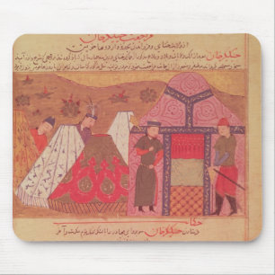 Genghis Khan außerhalb seines Zeltes Mousepad