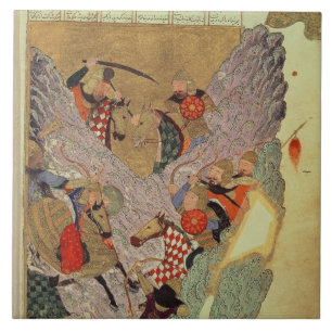 Genghis Khan (c.1162-1227) die Chinesen herein Fliese