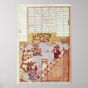 Genghis Khan spricht über eine Gemeinde Poster