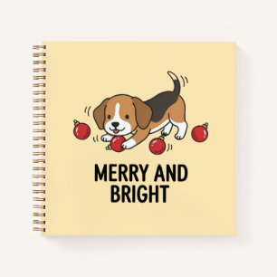 Geniale Beagle-Weihnachtslichter Festive Skizzenbu Notizbuch